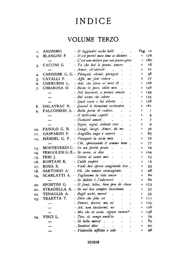 Arie Antiche: 40 Arie Vol. 3 - Raccolte ed elaborate da A. Parisotti - Collezione completa - zpěv a klavír